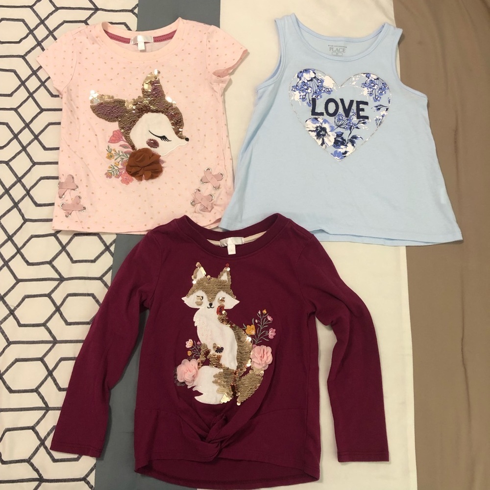 BUNDLE Girl’s 3 Tees Size 4T